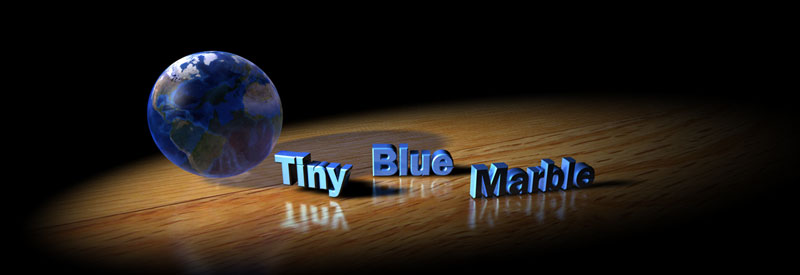 tiny blue marble